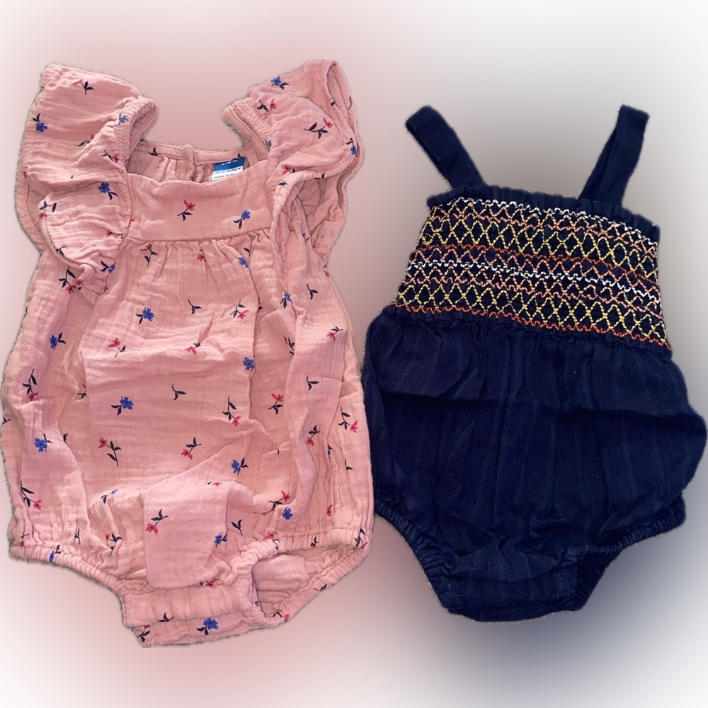 Old Navy Bubble Romper Bundle, 3-6M